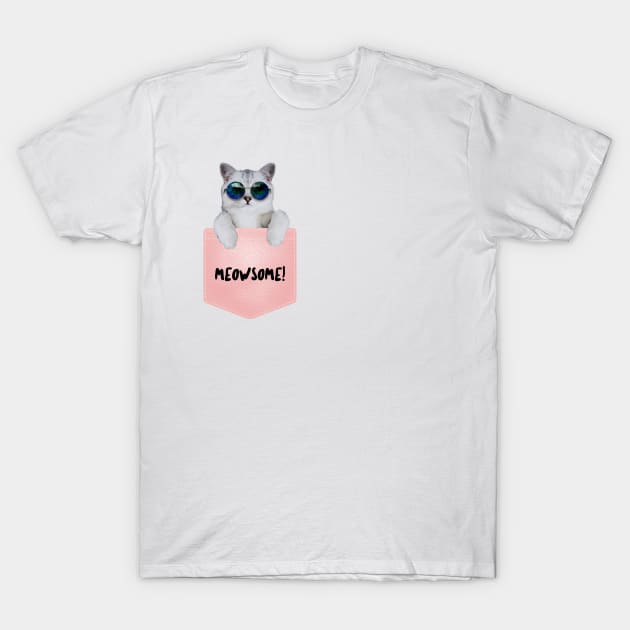 Kitten Lover Meowsome T-Shirt by Tip Top Tee's